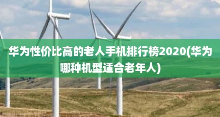 华为性价比高的老人手机排行榜2020(华为哪种机型适合老年人)