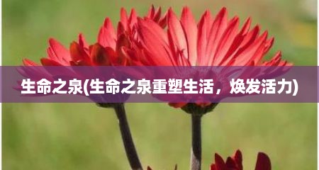 生命芝泉(生命芝泉重塑生活，焕发活力)