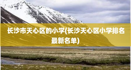 长沙市天心区的小学(长沙天心区小学排名最新名单)