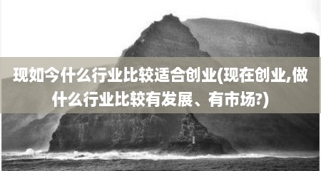 现如今什么行业比较适合创业(现在创业,做什么行业比较有发展、有市场?)
