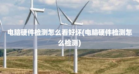 电脑硬件检测怎么看好坏(电脑硬件检测怎么检测)