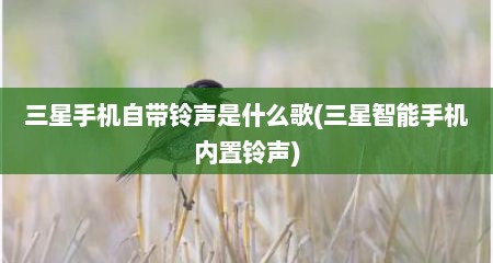 三星手机自带铃声是什么歌(三星智能手机内置铃声)