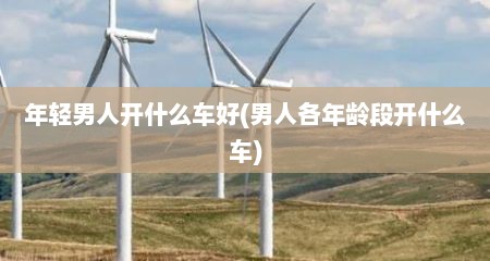年轻男人开什么车好(男人各年龄段开什么车)