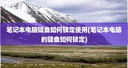 笔记本电脑键盘如何锁定使用(笔记本电脑的键盘如何锁定)