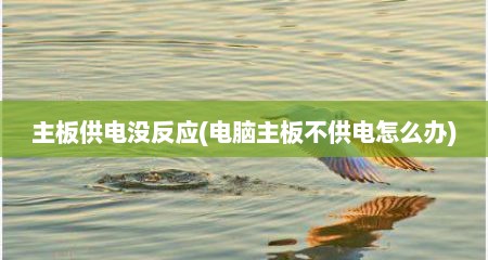 主板供电没反应(电脑主板不供电怎么办)