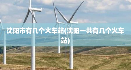 沈阳市有几个火车站(沈阳一共有几个火车站)