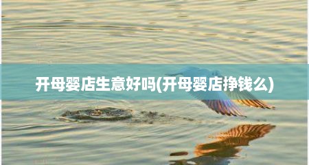 开母婴店生意好吗(开母婴店挣钱么)