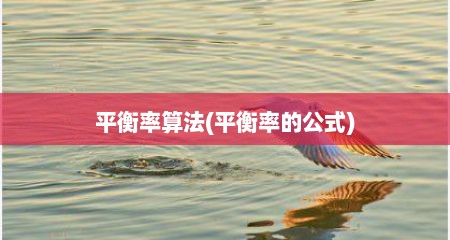 平衡率算法(平衡率的公式)