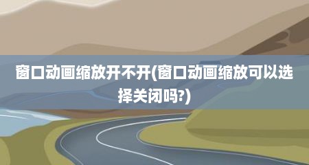 窗口动画缩放开不开(窗口动画缩放可以选择关闭吗?)