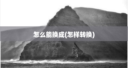怎么能换成(怎样转换)