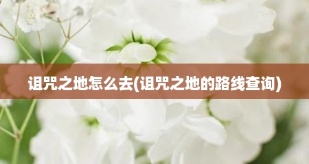 诅咒芝地怎么去(诅咒芝地的路线查询)