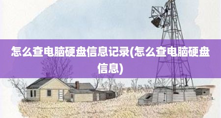 怎么查电脑硬盘信息记录(怎么查电脑硬盘信息)