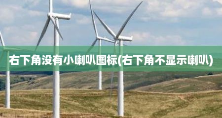 右下角没有小喇叭图标(右下角不显示喇叭)