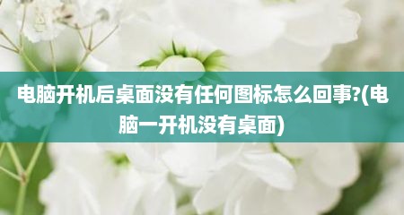 电脑开机后桌面没有任何图标怎么回事?(电脑一开机没有桌面)