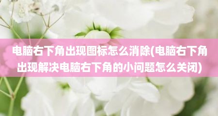 电脑右下角出现图标怎么消除(电脑右下角出现解决电脑右下角的小问题怎么关闭)
