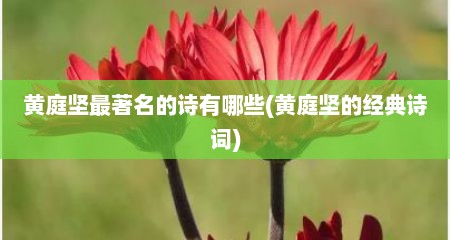 黄庭坚最著名的诗有哪些(黄庭坚的经典诗词)