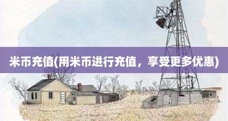 米币充值(用米币进行充值，享受十分多优惠)