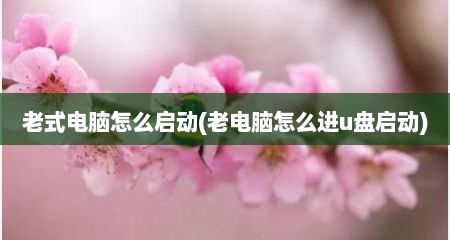 老式电脑怎么启动(老电脑怎么进u盘启动)