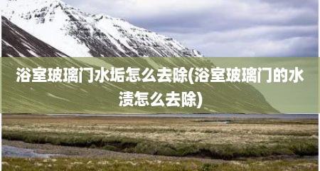 浴室玻璃门水垢怎么去除(浴室玻璃门的水渍怎么去除)