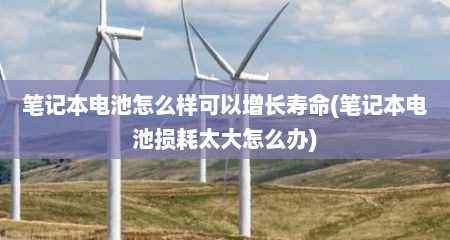 笔记本电池怎么样可以增长寿命(笔记本电池损耗太大怎么办)