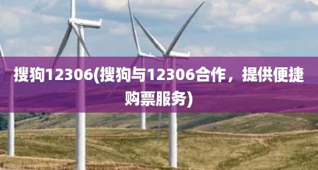 搜狗12306(搜狗与12306合作，提供便捷购票服务)