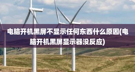 电脑开机黑屏不显示任何东西什么原因(电脑开机黑屏显示器没反应)