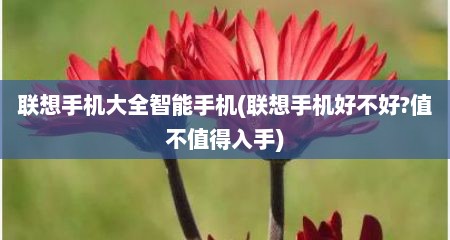 联想手机大全智能手机(联想手机好不好?值不值得入手)