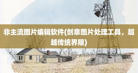 非主流图片编辑软件(创意图片处理工具，超越传统界限)