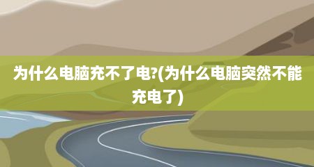 为什么电脑充不了电?(为什么电脑突然不能充电了)