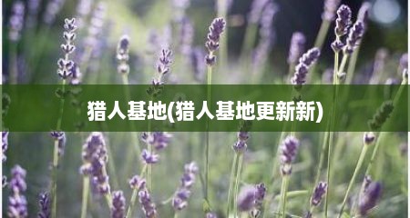 猎人基地(猎人基地更新新)