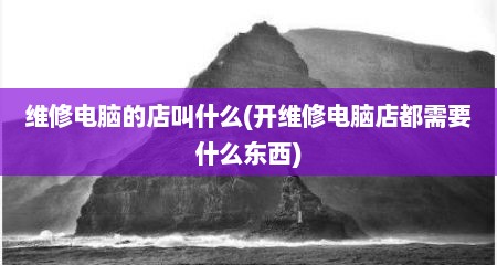 维修电脑的店叫什么(开维修电脑店都需要什么东西)