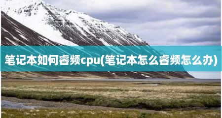 笔记本如何睿频cpu(笔记本怎么睿频怎么办)