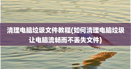 清理电脑垃圾文件教程(如何清理电脑垃圾让电脑流畅而不丢失文件)