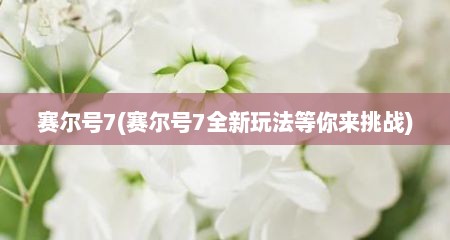 赛尔号7(赛尔号7全新玩法等你来挑战)