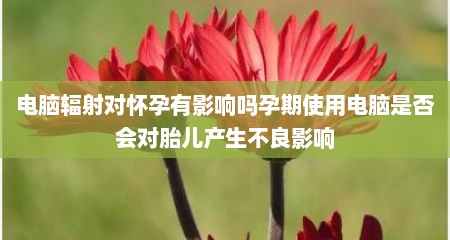 电脑辐射对怀孕有影响吗孕期使用电脑是否会对胎儿产生不良影响