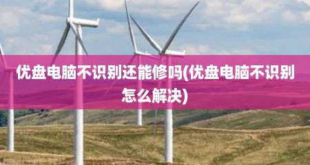 优盘电脑不识别还能修吗(优盘电脑不识别怎么解决)