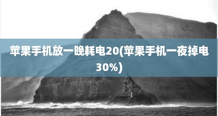苹果手机放一晚耗电20(苹果手机一夜掉电30%)