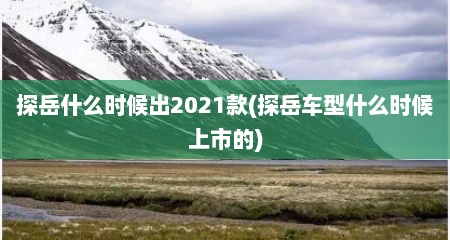 探岳什么时候出2021款(探岳车型什么时候上市的)