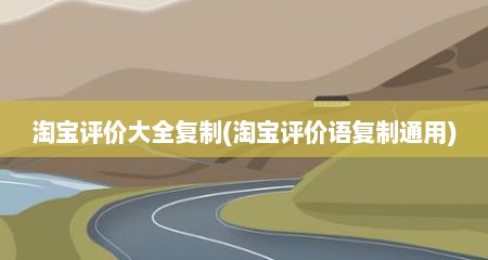 淘宝评价大全复制(淘宝评价语复制通用)