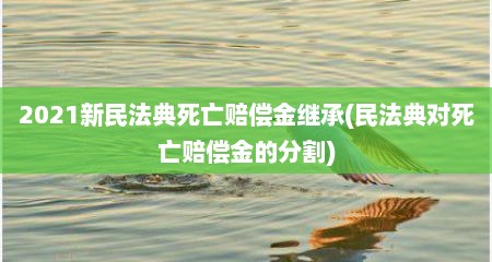 2021新民法典死亡赔偿金继承(民法典对死亡赔偿金的分割)