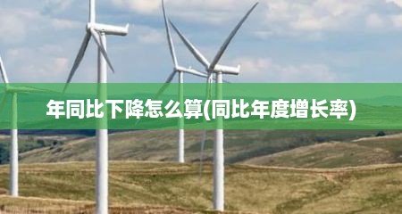 年同比下降怎么算(同比年度增长率)