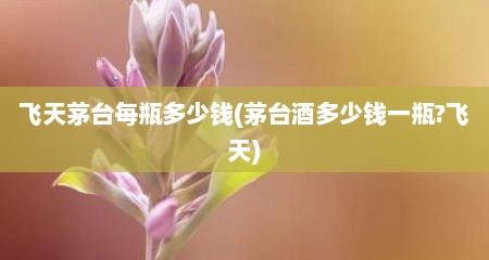飞天茅台每瓶多少钱(茅台酒多少钱一瓶?飞天)