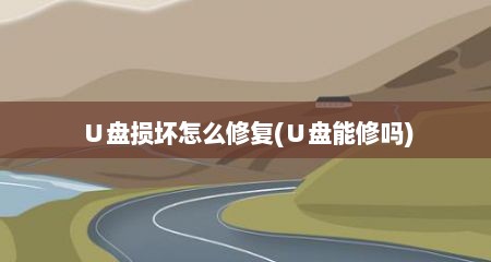 ∪盘损坏怎么修复(∪盘能修吗)
