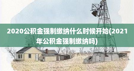 2020公积金强制缴纳什么时候开始(2021年公积金强制缴纳吗)