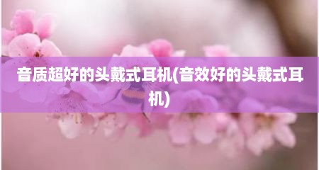 音质超好的头戴式耳机(音效好的头戴式耳机)