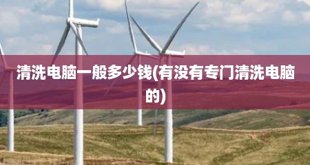 清洗电脑一般多少钱(有没有专门清洗电脑的)