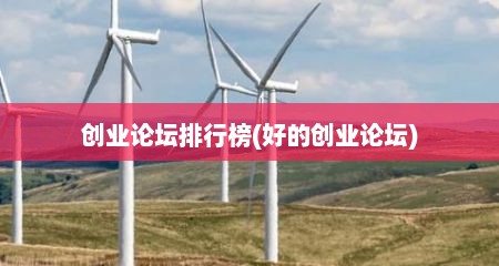 创业论坛排行榜(好的创业论坛)