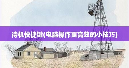 待机快捷键(电脑操作更高效的小技巧)