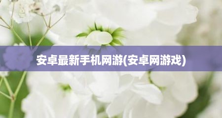 安卓最新手机网游(安卓网游戏)