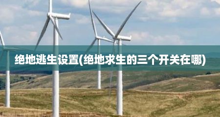绝地逃生设置(绝地求生的三个开关在哪)